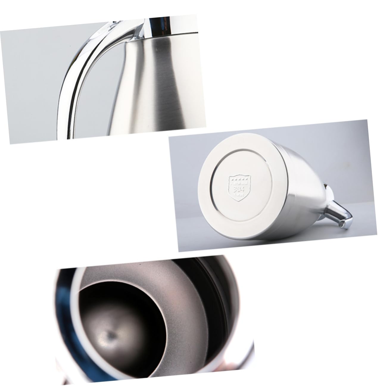 Alipis Bollitore in Acciaio Inox Termico Isolante Sottovuoto Interno ed Esterno Resistente Adatto Casa Ufficio Viaggio per Caffè Tè Bevande Latte Ecc