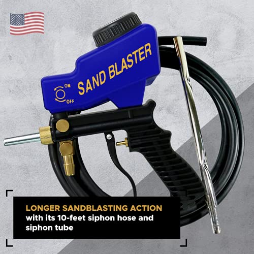 LE LEMATEC Sand Blaster Gun Kit, Rust Remover and Paint Stripper