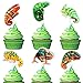 Picks 18 Pcs chameleon Dessert Cupcake Toppers Set Reptiles pet Theme Baby Shower Boys Girls Happy Birthday Party Decorations