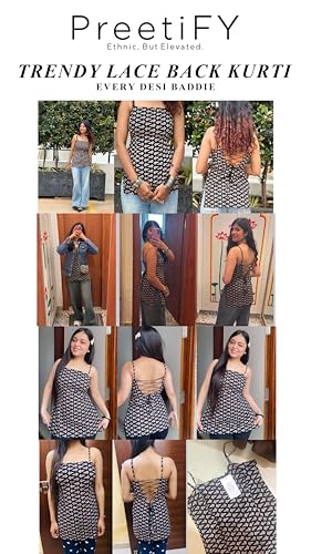 Image of backless kurtis for women | Pure Cotton sleeveless short kurti for women stylish | Stylish Square Neck & Back Design kurti Indo-Western Ethnic Kurti Top | with adjustable back strings for custom fit
