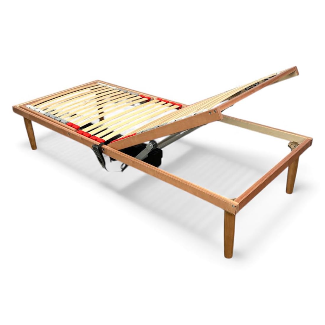 Comprarredo Rete letto motorizzata 3 Snodi 80x190 cm con telecomando – Struttura in legno massello, 26 doghe, regolazione testiera e pediera