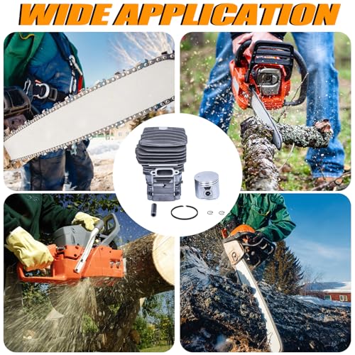 Mtanlo Zylinderkolbensatz für Stihl MS291 MS291C MS271 MS271C Kettensäge, Zylinder mit Lagern, Öldichtungen, Zündkerze, ersetzt 1141 020 1206