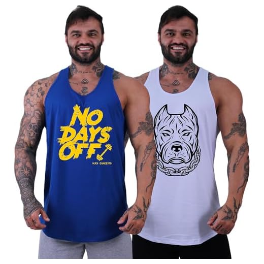 Kit 2 Regatas Longline Masculina MXD Conceito Academia Musculação Treino Gym Cavada Tank (G, Opção 04)