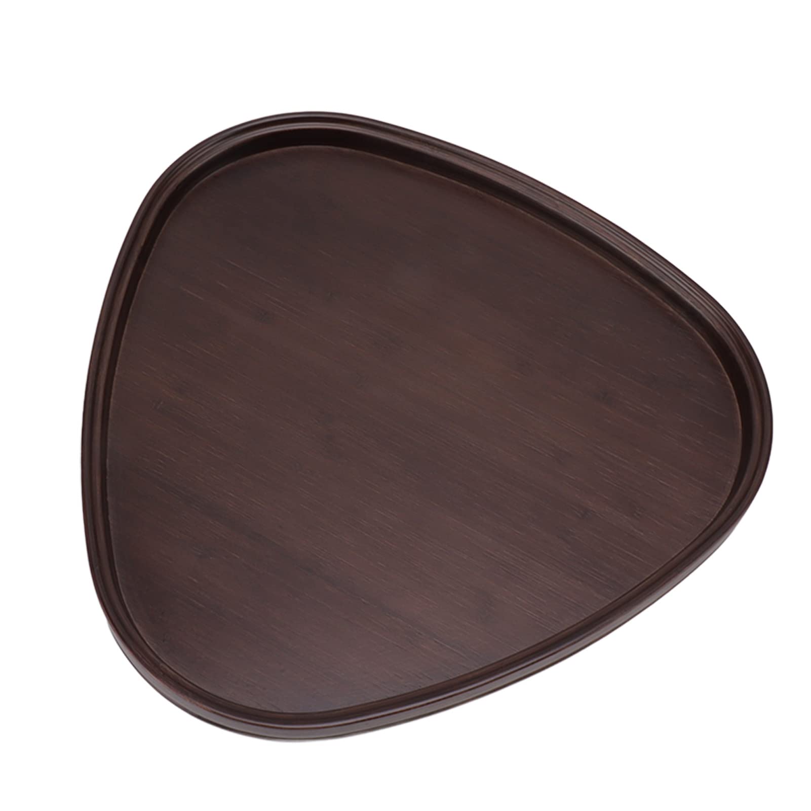 SIXRUN Vassoio da Portata in Legno, Vassoio da tè Triangolare in Legno per Snack e Bevande Al caffè, Materiale Facile da Pulire, Elegante Organizer da Tavolo per l'uso del Tavolo da Pranzo (Grande)