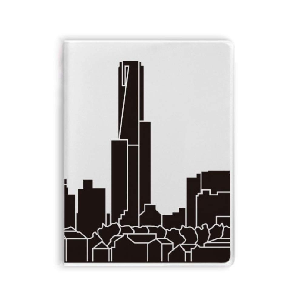 Cuaderno de tapa blanda ultra flexible con estampado de rascacielos artísticos de Australia