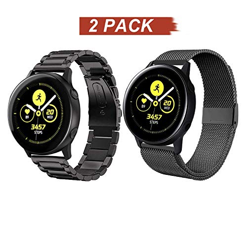 Acestar Compatible Samsung Galaxy Watch Active 2 40mm 44mm Bands 20mm Stainless Steel Metal Band Mesh Strap Bracelet Replacement For Samsung Galaxy Watch Active 2 Buy Online In Cambodia Acestar Products