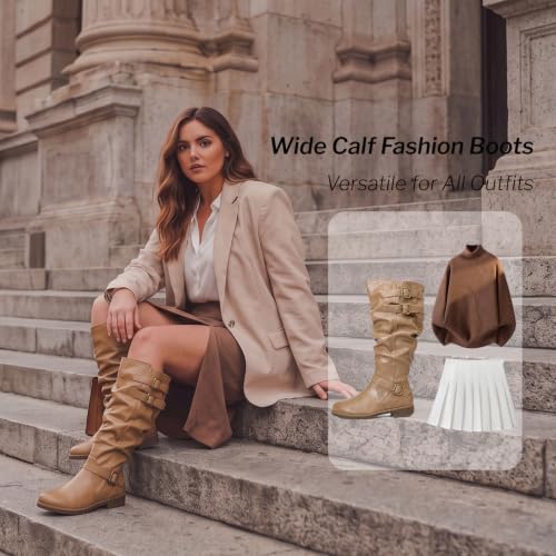 Image of Luoika Women's Extra Wide Calf Knee-High Boots