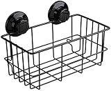 SANNO Duschkörbe Ablagen Wandablage Badezimmer Duschkorbe, Duschorganisator-Lagerung (Schwarz)