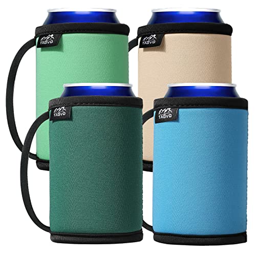 TAGVO Enfriadores de Botellas de Vino 4 Paquetes, Beer Cooler Enfriador para latas o botellín, Fundas de Neopreno con...
