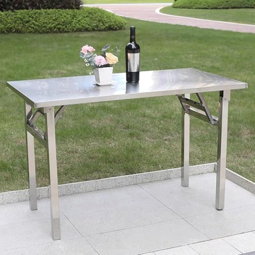 Tavolo pieghevole in acciaio inox – piano di preparazione e lavoro portatile per cucina, casa e stoccaggio