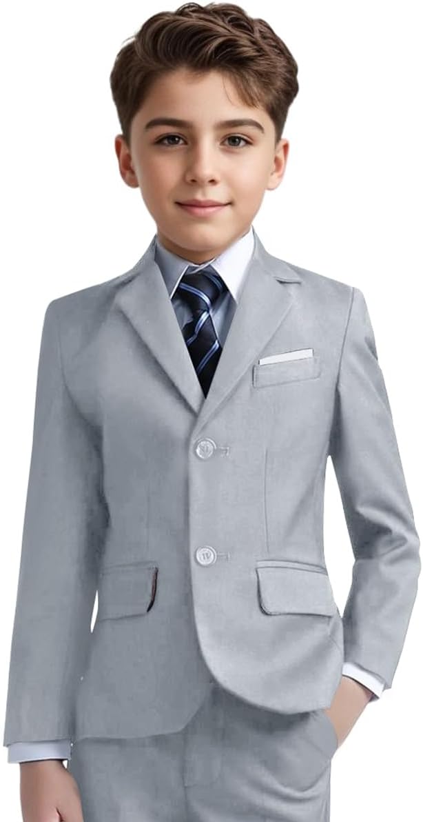 Boys Blazers Slim Fit Suit Jacket Kids Formal Tuxedo Blazer Outfit for Party School