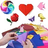 【Reutilización】El origami papel no se rasgará fácilmente ni se enroscará en los bordes. Los colores pueden durar mucho tiempo. Si realiza un plegado incorrecto, puede volver a doblarlo. Es ideal para decorar sus habitaciones o proyectos de manualidades. Puede Reúna el resto de las hojas de origami sin usar en una hermosa caja de tarjetas proporcionada.