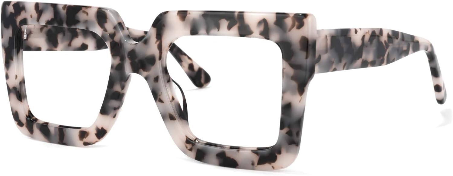 Miniatura 4 de Zeelool Elegantes gafas cuadradas de gran tamaño con bloqueo de luz azul para mujer, 100% protección UV400, Brandon VFP0306