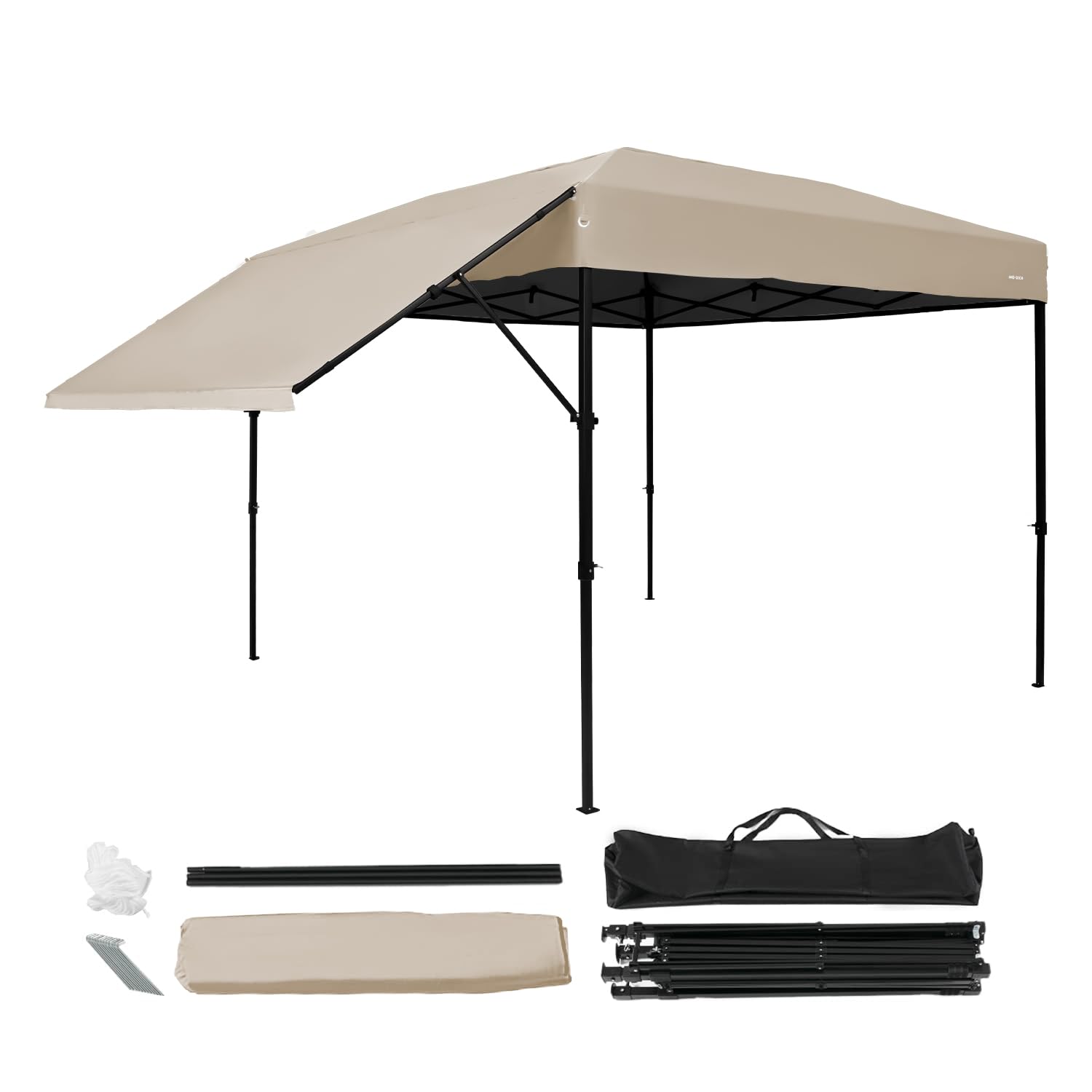 Amazon | モダンデコ タープテント 2.5m×2.5m オーニング付き 防水 UV 