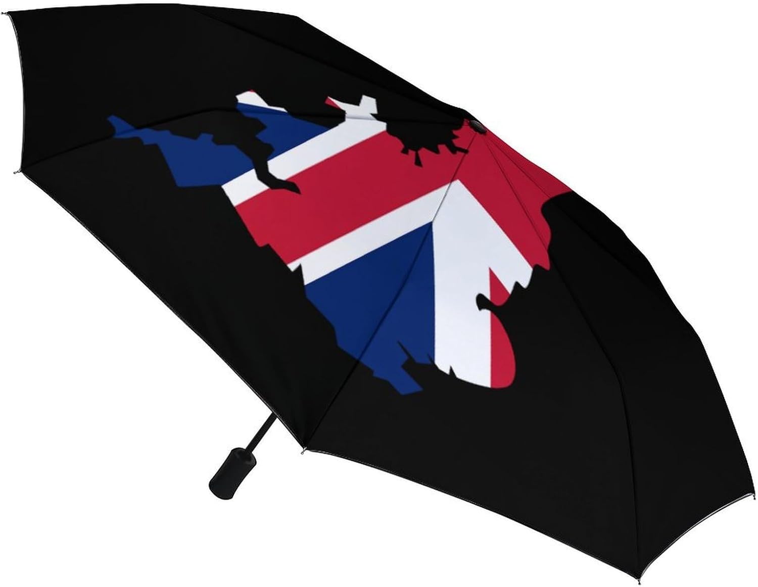 UK Map United Kingdom Flag Umbrellas for Rain Travel Windproof Compact Automatic Folding Umbrella