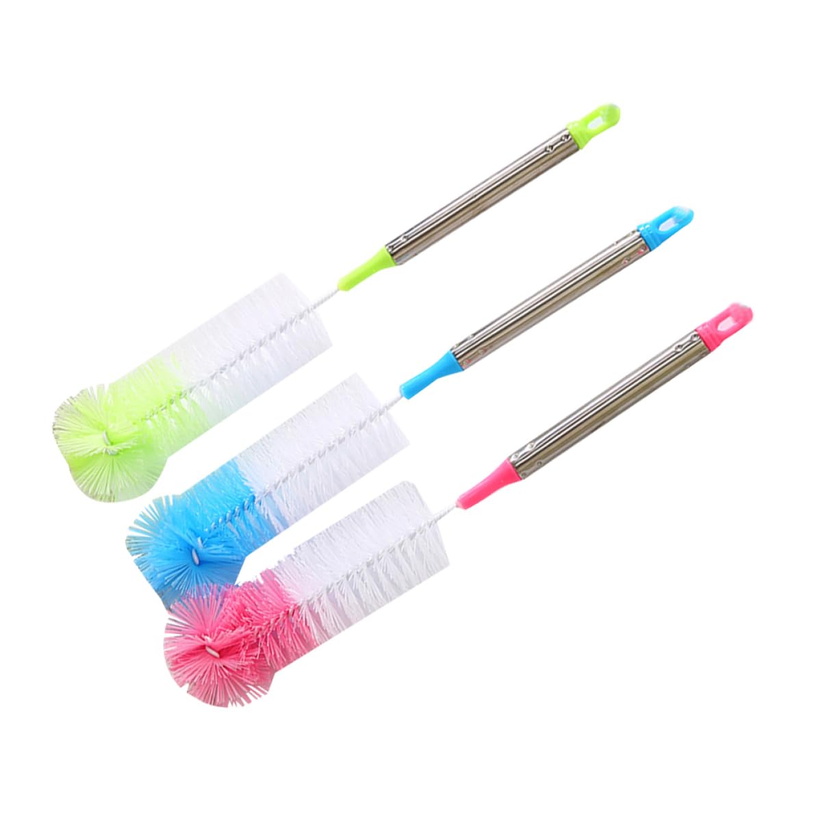2 Set Spazzola Per Bottiglie Rondella Per Bottiglie Detergente Per Tazza Per Bottiglia In Nylon 3 pezzi*2