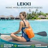 Nordlight Wodoodporna torba sucha Dry Bag 10L - (Pomarańczowa) Zapięcie roll-top i pasek na ramię | Pływanie, kąpiele, plaża, spływy kajakowe, wiosłowanie na stojąco, nurkowanie
