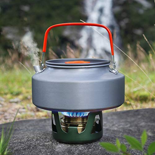 Sunlevo Outdoor Camping Kettle Backpacking Kettle Portable Aluminum Teapot Lightweight Water Kettle Coffee Pot With Carrying Bag For Outdoor Hiking Picnic Camping 1.1L (Orange) #TOP6