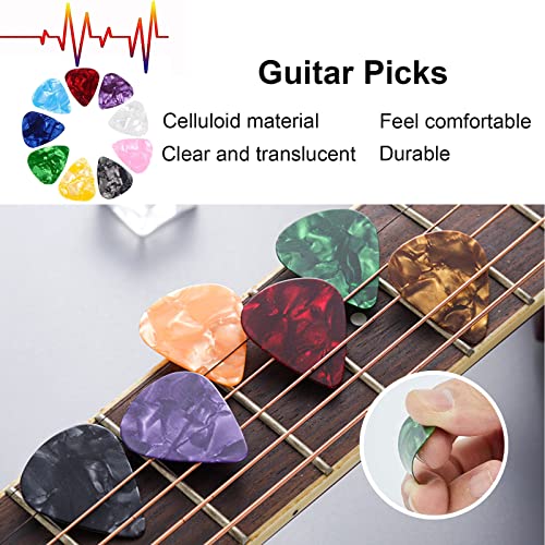 Kafeiya Lot de 16 Médiators pour Guitare,Guitare en Celluloïd Pick Guitare,avec Boîte en Métal,0,46 /0,71/0,96 /1,2 mm… - Les Beatles, Paul McCartney, John Lennon, RIngo Starr, George Harrison Kafeiya Lot de 16 Médiators pour Guitare,Guitare en Celluloïd Pick Guitare,avec Boîte en Métal,0,46 /0,71/0,96 /1,2 mm… – Image 5
