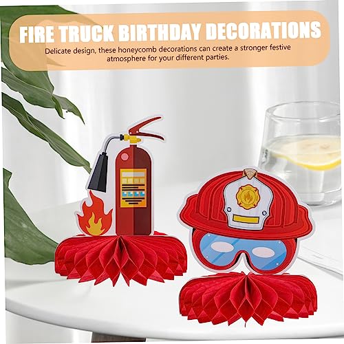 Abaodam 18 Peças De Enfeites De Caminhão De Bombeiro Favores Decoração Prop Decoração De Cabine De B