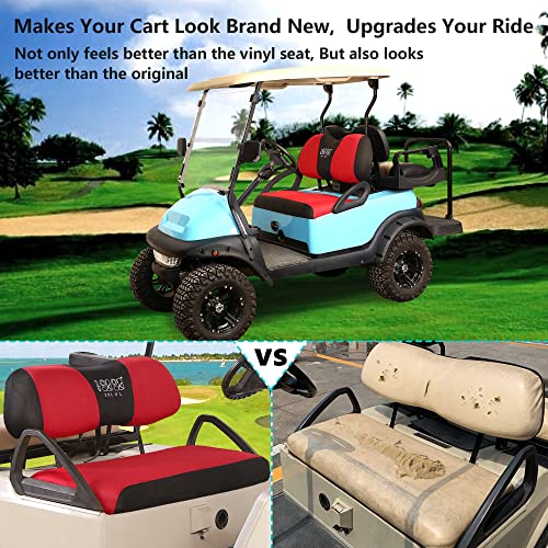 10L0L Universal Golf Cart Seat Covers Dress Up Older Golf Cart Durable Breathable Material Fit Like A Glove For Club Car Precedent And Yamaha, Easy To Install #TOP1