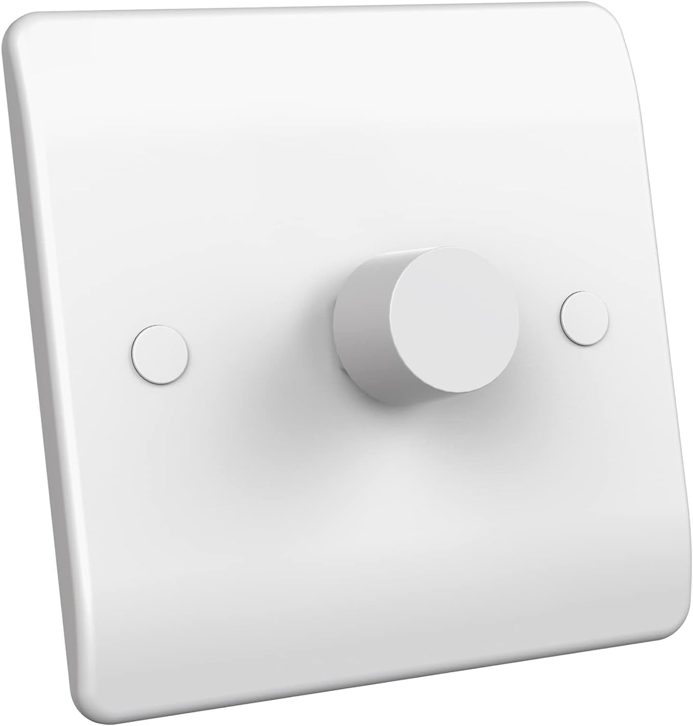 1 Gang Dimmable LED/Incandescent Halogen Bulbs Dimmer Switch, 3-100W LED Dimmer Switch, 150W Incandescent, White, Push Button, Rotary Actuator, ON-NONE-OFF Operation Mode