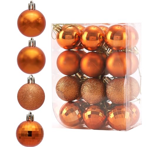 Diahom Orange Christmas Ball Ornaments