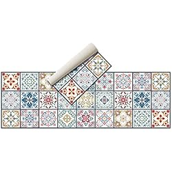 NivellPublicitari Alfombra Vinílica Hidráulica (Toledo) - Distintos tamaños - Alfombra Cocina, salón Comedor - Antideslizante - Alfombra Dormitorio - Goma esponjosa y Suelo PVC (180 X 60 CM, Toledo)