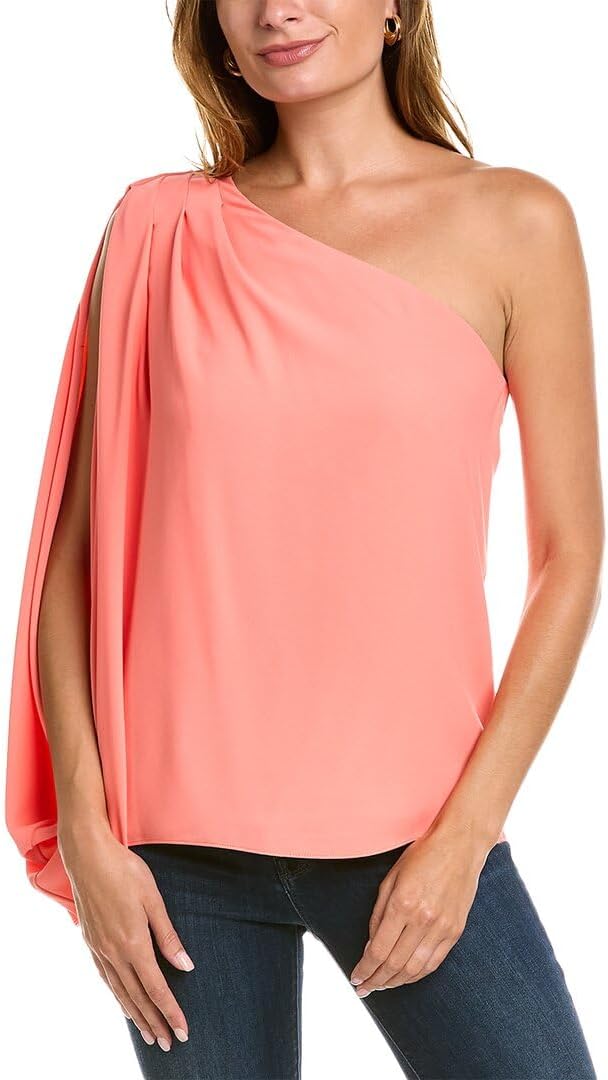 Trina Turk Womens One Shoulder BlouseBlouse