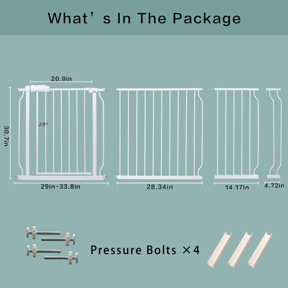 80% оƒƒ Dіѕсоunt Extra Wide Baby Gates 76.38 to 81.1 Inch Wide Openings Tension Pet Dog Gate Pressure Mounted for Stairs Doorways Living Room Kitchen