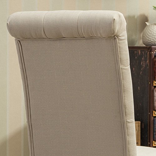 Roundhill Furniture C161TA Habit Solid Wood Tufted Parsons Dining Chair thumb #5