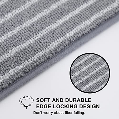 Beqhause Stair Treads Non-Slip Stair Treads For Wooden Steps Machine Washable Edging Stair Rugs For Kids And Dogs 28Inx9In Soft Polyester Stair Runner 15Pcs,Grey #TOP2