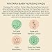 Nintara Baby Reusable Nursing Pads – 4-Layer Organic Bamboo Cotton, Ultra-Soft, Absorbent & Leak-Proof, Contoured Comfort Fit, Pack of 10 with Laundry Bag
