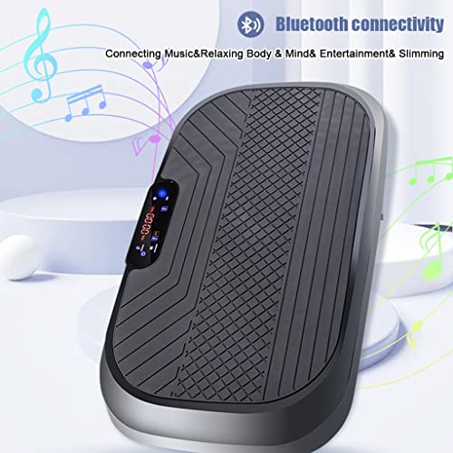 Plataforma vibratoria, masajeador vibratorio de cuerpo completo con velocidad ajustable, control remoto y bandas de resistencia para entrenamiento en gimnasio casero miniatura 6