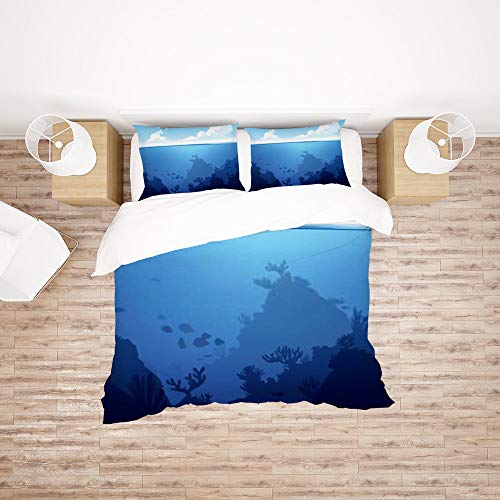 Housse de couette polyester CHEHONG super doux parure de lit 3 pièces Long Twin - 3