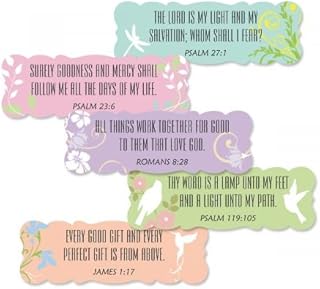 Inspirational Scripture Stickers- Set of 42 Scalloped Edge Seals, 3/4