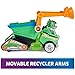 Paw Patrol: The Mighty Movie, Toy Garbage Truck Recycler with Rocky Mighty Pups Action Figure, Lights and Sounds, Kids Toys for Boys & Girls 3+