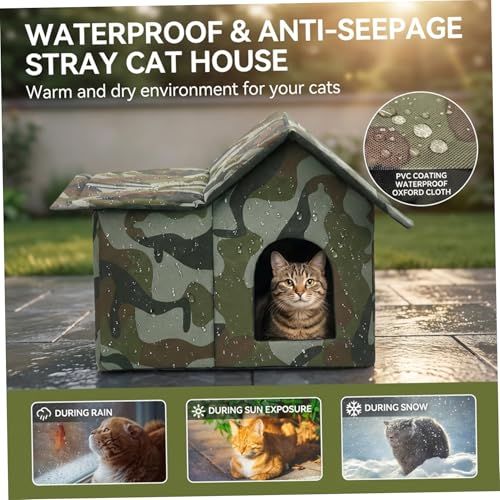 Niche d'extérieur pour chat pliable pour protéger les matous du jardin