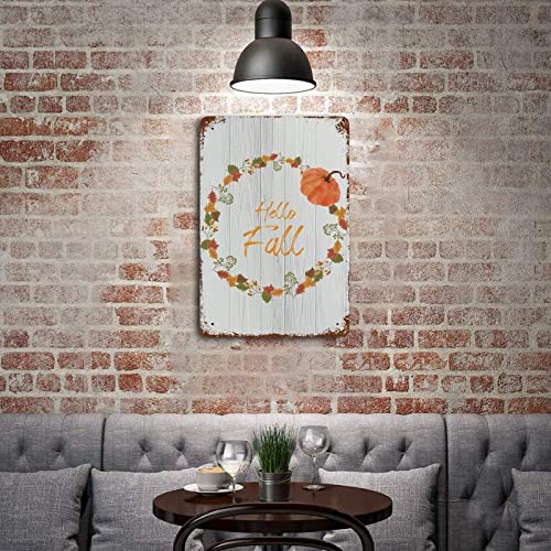 Panneau de prestige Hello Fall 30,5 x 45,7 cm | Impression murale d'automne haut de gamme - 5