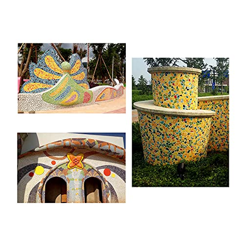 Orange Ceramic Mosaic Tiles Assorted Sizes And Shape Bulk Small Ceramic Tile Mosaic Pieces Crafts Supplies For Bathroom Outdoor Floor Coasters Flowerpots Vases(1-2Cm,200G) #TOP4