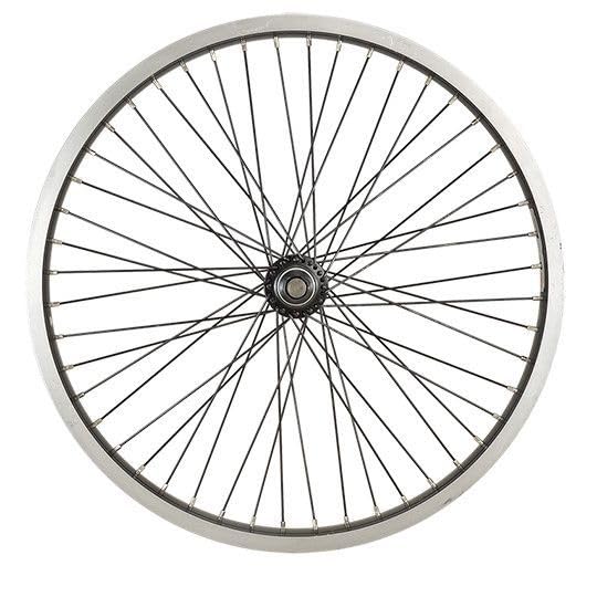 Roue BMX 20" as7x jante noire renforcée 48t et moyeu robuste axe plein