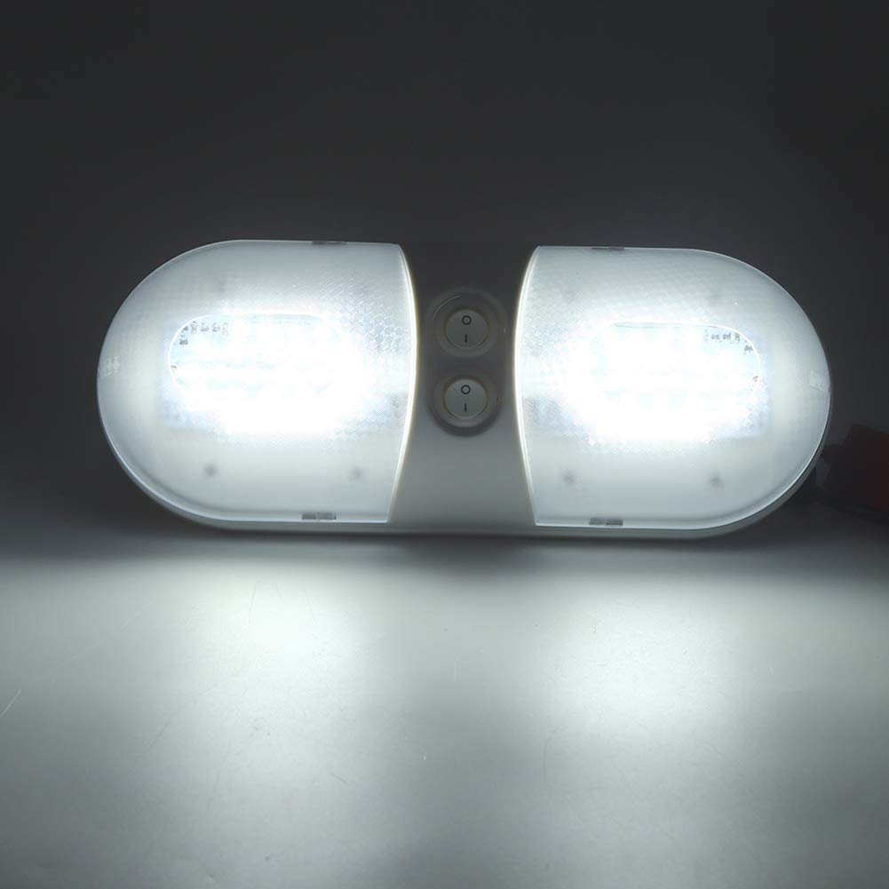Plafonnier, Qiilu LED plafonnier, 12V 800lm dôme plafonnier LED plafonnier ovale pour voiture RV remorque camping-car bateau