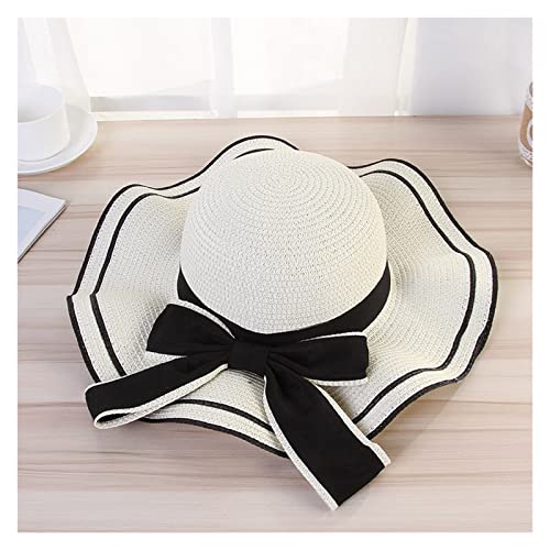 Chapeau de soleil pour femmes grand bord été anti-uv chapeau décontracté pliable 54-58cm