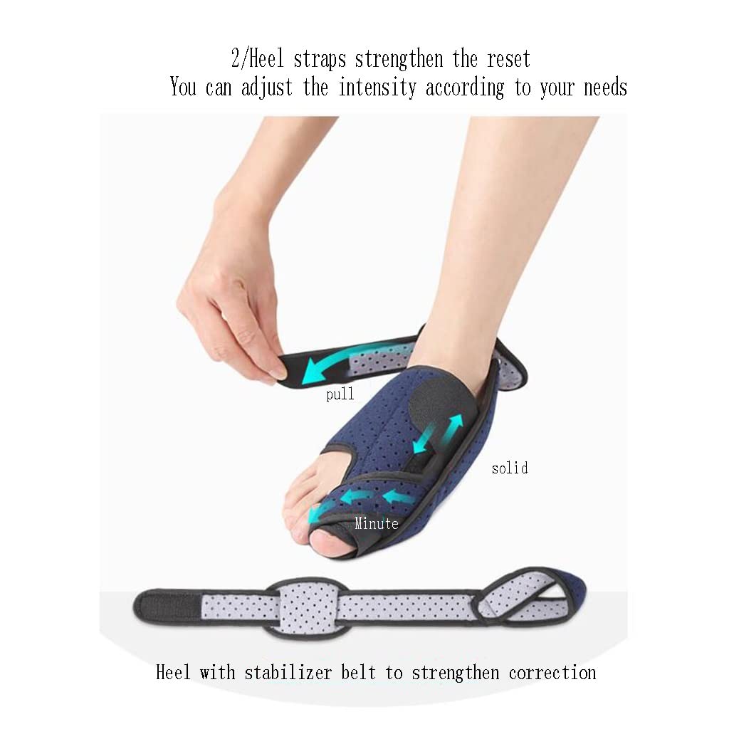 Redresseur d'orteils – Orthèse de chevauchement pour Gros Hallux, séparateur d'hallux valgus, attelles d'oignon de Ceinture de Correction, Grands lisseurs et Guide de soulagement, réglable