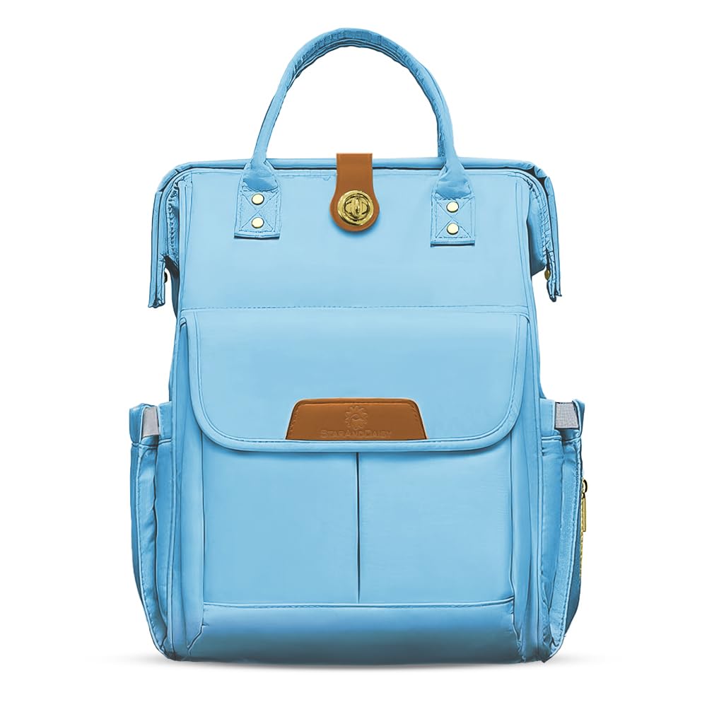StarAndDaisy Diaper Bag/Backpacks for Mother- Maternity Bags for Baby with Multi Compartments & 2 Insulated Bottle Pocket, Stylish, Waterproof & Travel Friendly, Lightweight (Blue)-picture-18