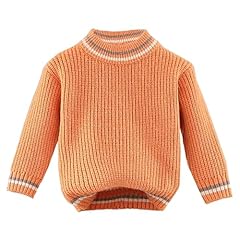 Round Neck Sweater-orange