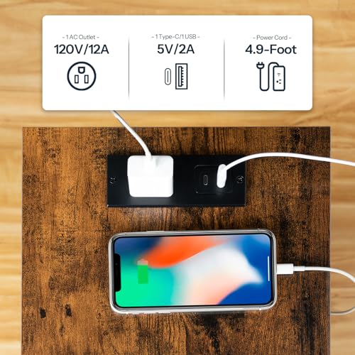 image for HOOBRO Side Table with Charging Station, Set of 2 End Tables with USB 