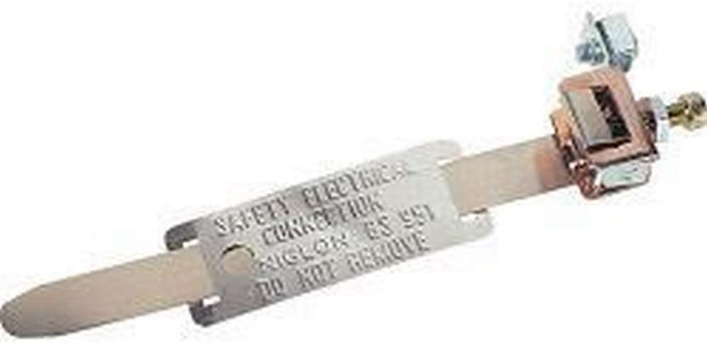 Dencon electrical earth bonding clamp / strap - BS certified