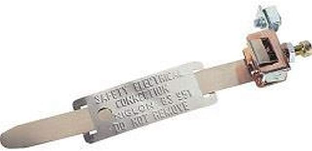 Dencon electrical earth bonding clamp / strap - BS certified