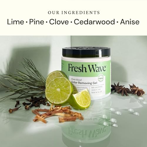 Image of Fresh Wave Odor Removing Gel, 15 oz. & 7 oz. - Odor Absorbers for Home, Safer Odor Relief, Natural Plant-Based Odor Eliminator, Every 15 oz. lasts 30-60 Days, For Cooking, Trash & Pets